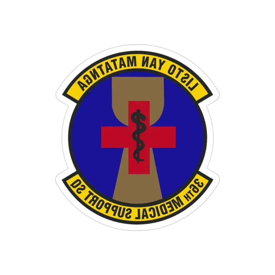 36th Medical Support Squadron (U.S. Air Force) REVERSE PRINT Transparent Die-Cut STICKER - The Sticker Space