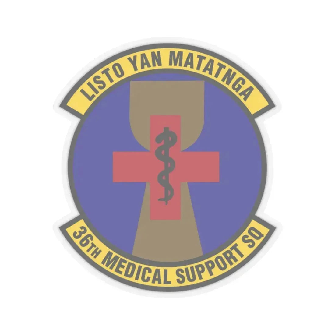 36th Medical Support Squadron (U.S. Air Force) STICKER Vinyl Kiss-Cut Decal 2 Inch Transparent - The Sticker Space
