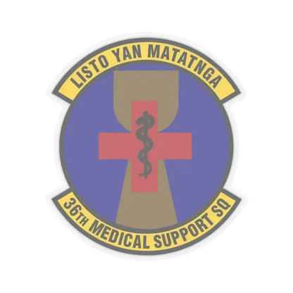 36th Medical Support Squadron (U.S. Air Force) STICKER Vinyl Kiss-Cut Decal 4 Inch Transparent - The Sticker Space