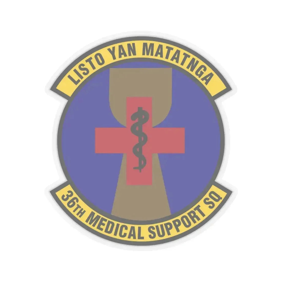 36th Medical Support Squadron (U.S. Air Force) STICKER Vinyl Kiss-Cut Decal 6 Inch Transparent - The Sticker Space