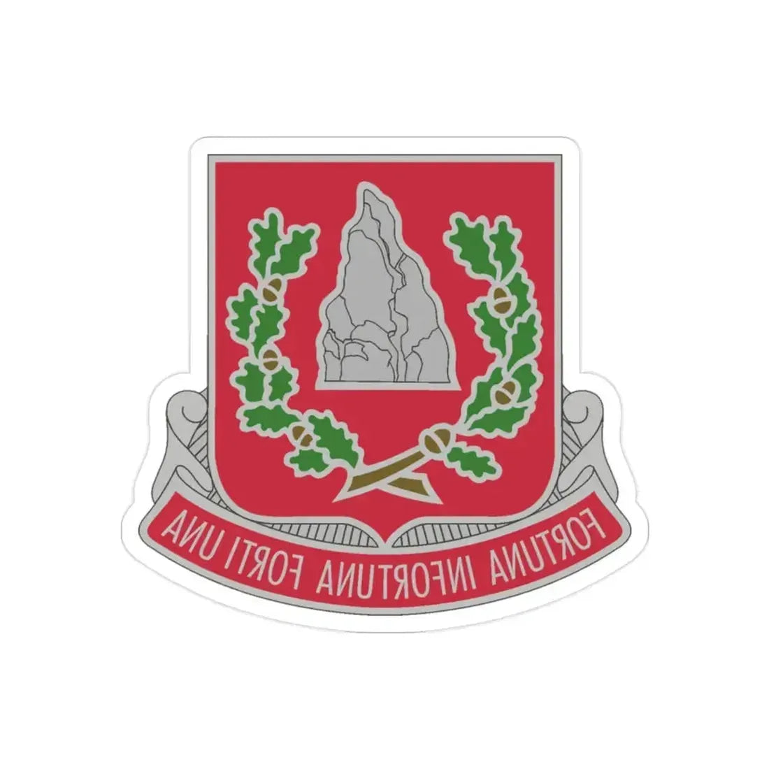 37 Engineer Battalion (U.S. Army) REVERSE PRINT Transparent Die-Cut STICKER 2 Inch Die-Cut Transparent - The Sticker Space