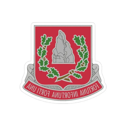 37 Engineer Battalion (U.S. Army) REVERSE PRINT Transparent Die-Cut STICKER 2 Inch Die-Cut Transparent - The Sticker Space