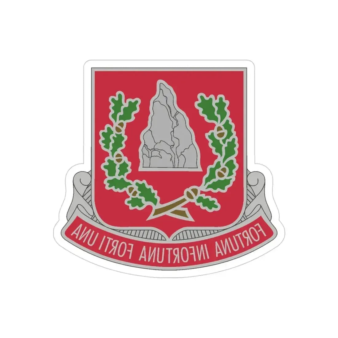 37 Engineer Battalion (U.S. Army) REVERSE PRINT Transparent Die-Cut STICKER 4 Inch Die-Cut Transparent - The Sticker Space