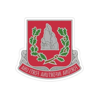 37 Engineer Battalion (U.S. Army) REVERSE PRINT Transparent Die-Cut STICKER 4 Inch Die-Cut Transparent - The Sticker Space