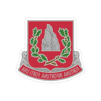 37 Engineer Battalion (U.S. Army) REVERSE PRINT Transparent Die-Cut STICKER 5 Inch Die-Cut Transparent - The Sticker Space