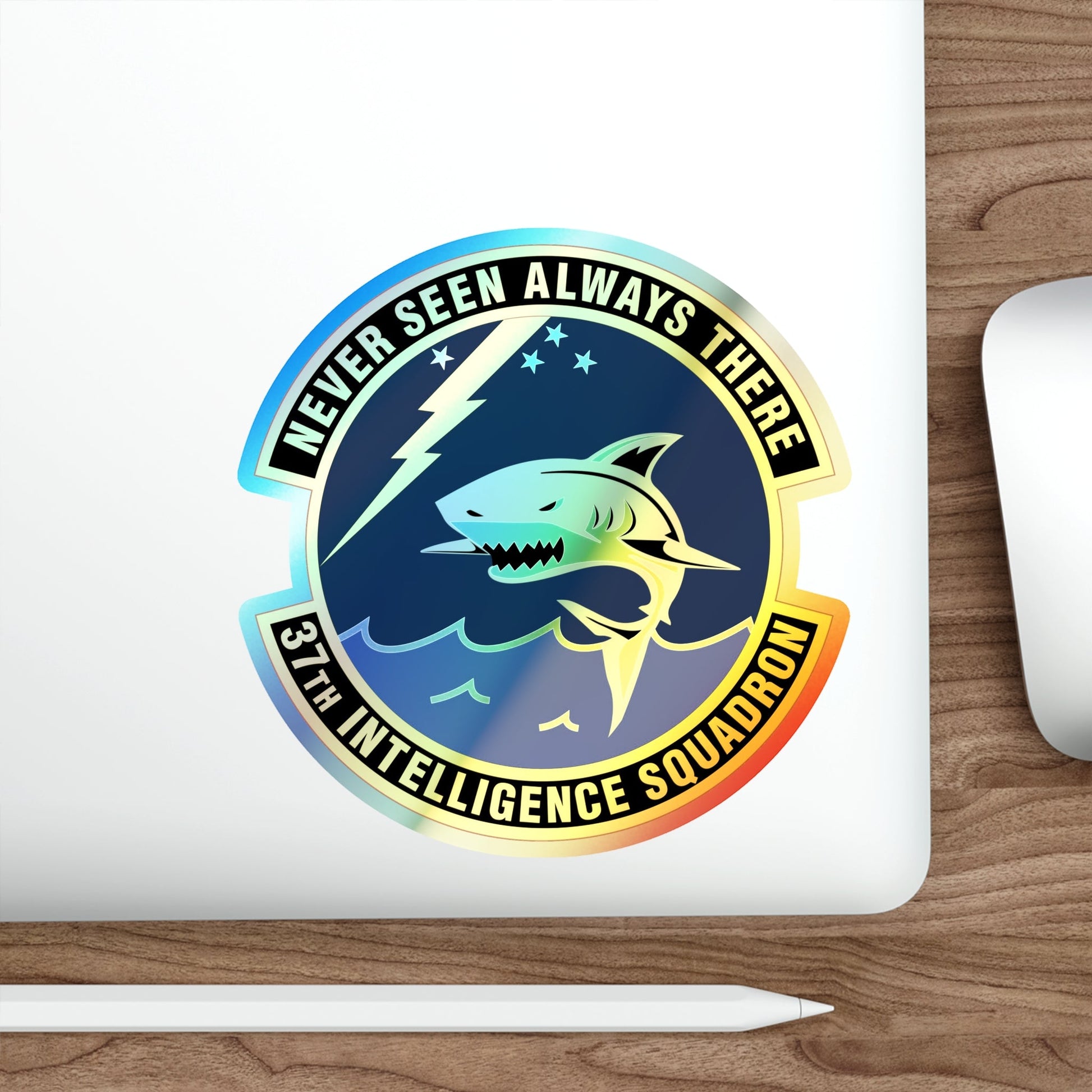 37 Intelligence Squadron ACC (U.S. Air Force) Holographic STICKER Die-Cut Vinyl Decal-The Sticker Space