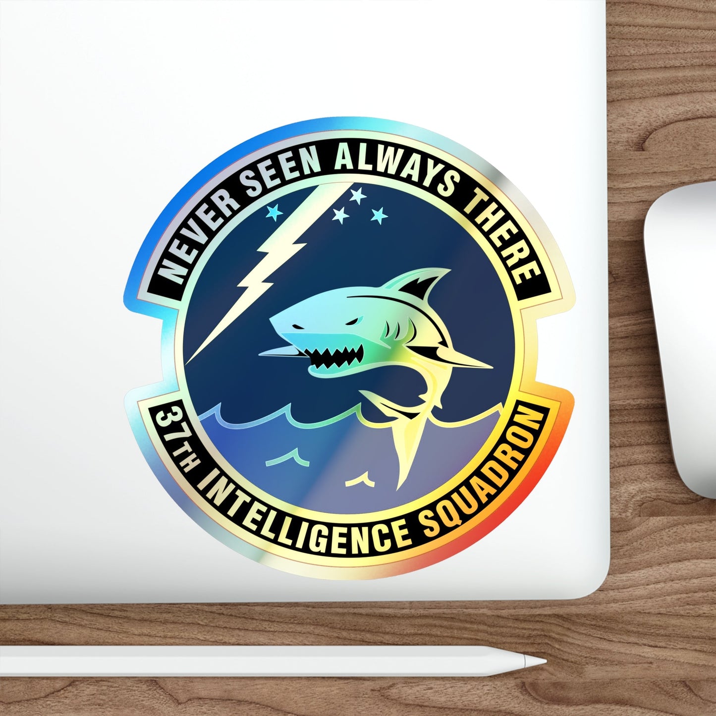 37 Intelligence Squadron ACC (U.S. Air Force) Holographic STICKER Die-Cut Vinyl Decal-The Sticker Space