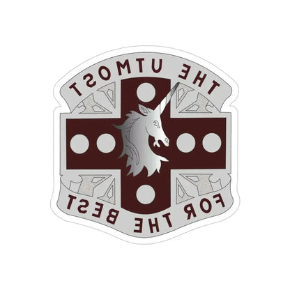 37 Medical Battalion (U.S. Army) REVERSE PRINT Transparent Die-Cut STICKER 5 Inch Die-Cut Transparent - The Sticker Space