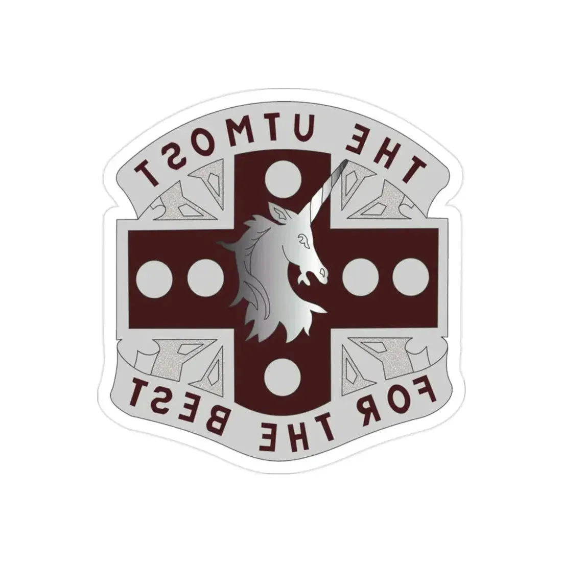 37 Medical Battalion (U.S. Army) REVERSE PRINT Transparent Die-Cut STICKER - The Sticker Space