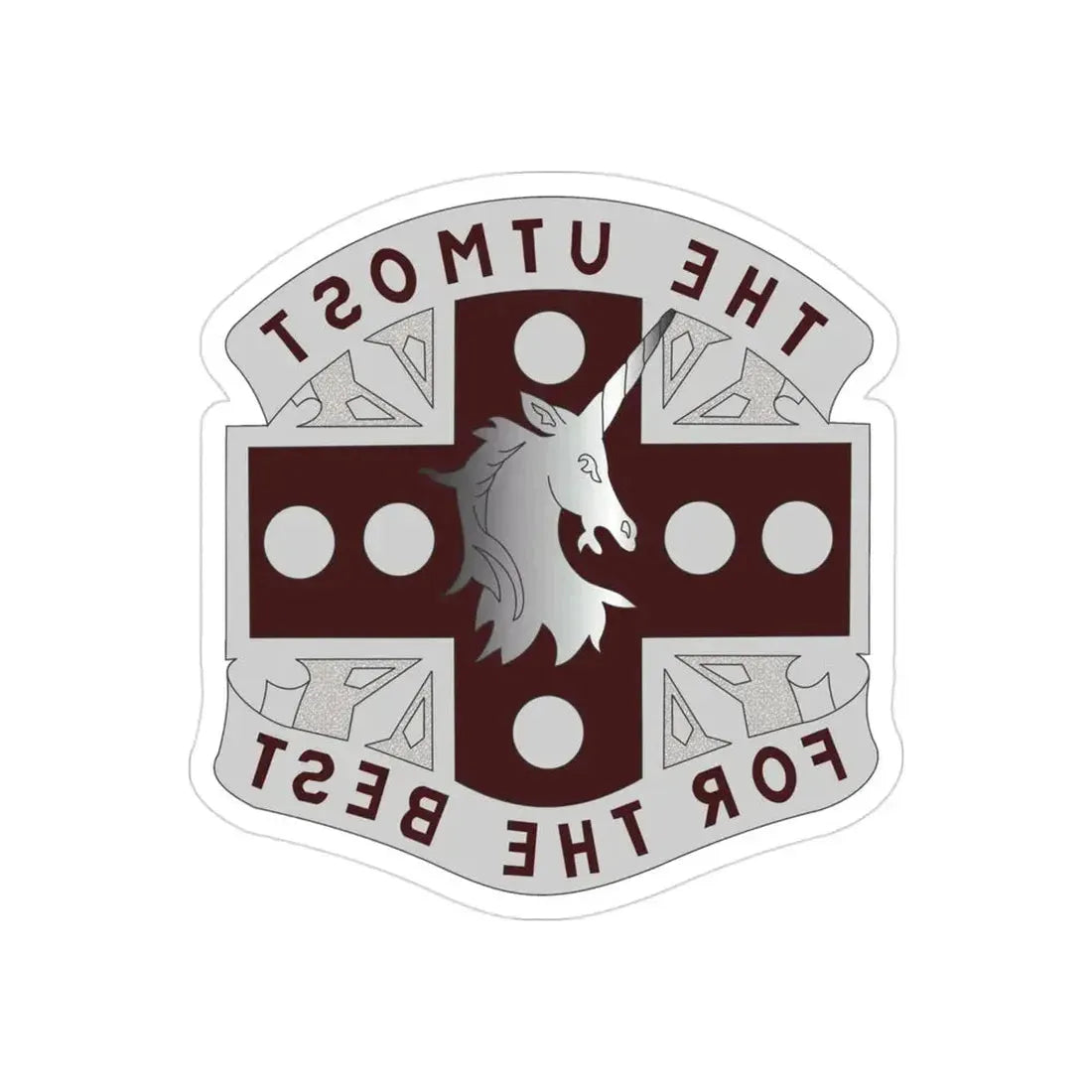 37 Medical Battalion (U.S. Army) REVERSE PRINT Transparent Die-Cut STICKER - The Sticker Space