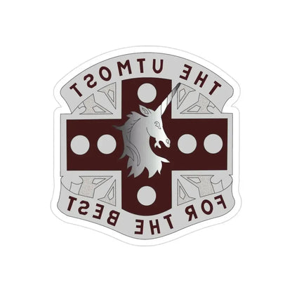 37 Medical Battalion (U.S. Army) REVERSE PRINT Transparent Die-Cut STICKER - The Sticker Space