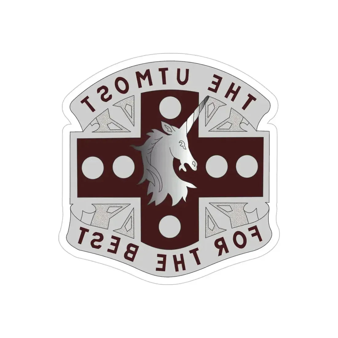 37 Medical Battalion (U.S. Army) REVERSE PRINT Transparent Die-Cut STICKER - The Sticker Space