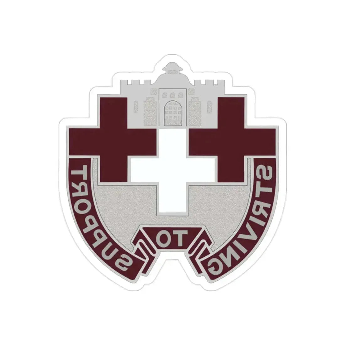 37 Medical Unit (U.S. Army) REVERSE PRINT Transparent Die-Cut STICKER 2 Inch Die-Cut Transparent - The Sticker Space