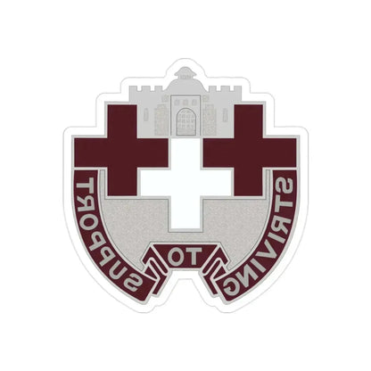 37 Medical Unit (U.S. Army) REVERSE PRINT Transparent Die-Cut STICKER 2 Inch Die-Cut Transparent - The Sticker Space