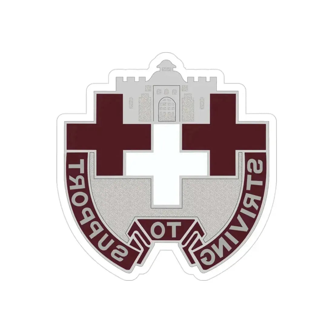 37 Medical Unit (U.S. Army) REVERSE PRINT Transparent Die-Cut STICKER 3 Inch Die-Cut Transparent - The Sticker Space