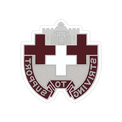 37 Medical Unit (U.S. Army) REVERSE PRINT Transparent Die-Cut STICKER 3 Inch Die-Cut Transparent - The Sticker Space