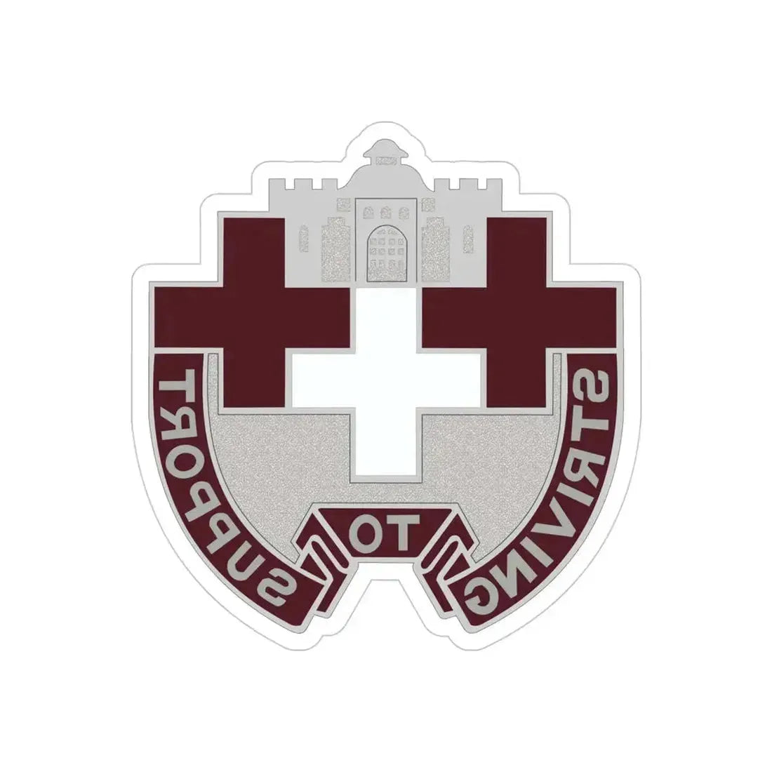 37 Medical Unit (U.S. Army) REVERSE PRINT Transparent Die-Cut STICKER 4 Inch Die-Cut Transparent - The Sticker Space