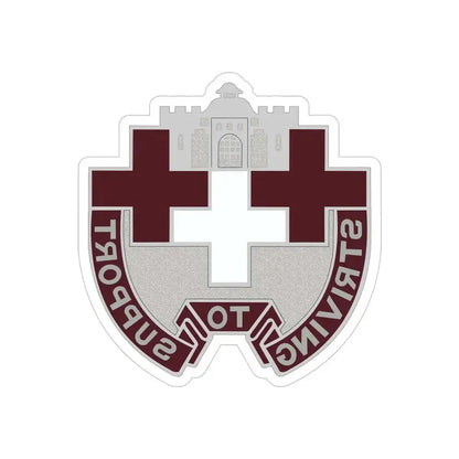 37 Medical Unit (U.S. Army) REVERSE PRINT Transparent Die-Cut STICKER 4 Inch Die-Cut Transparent - The Sticker Space