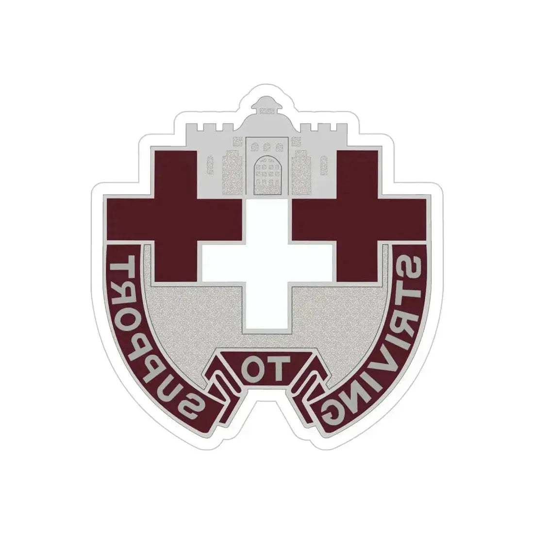 37 Medical Unit (U.S. Army) REVERSE PRINT Transparent Die-Cut STICKER 5 Inch Die-Cut Transparent - The Sticker Space