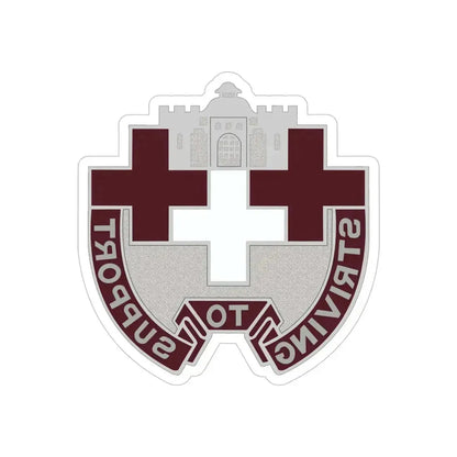 37 Medical Unit (U.S. Army) REVERSE PRINT Transparent Die-Cut STICKER 5 Inch Die-Cut Transparent - The Sticker Space