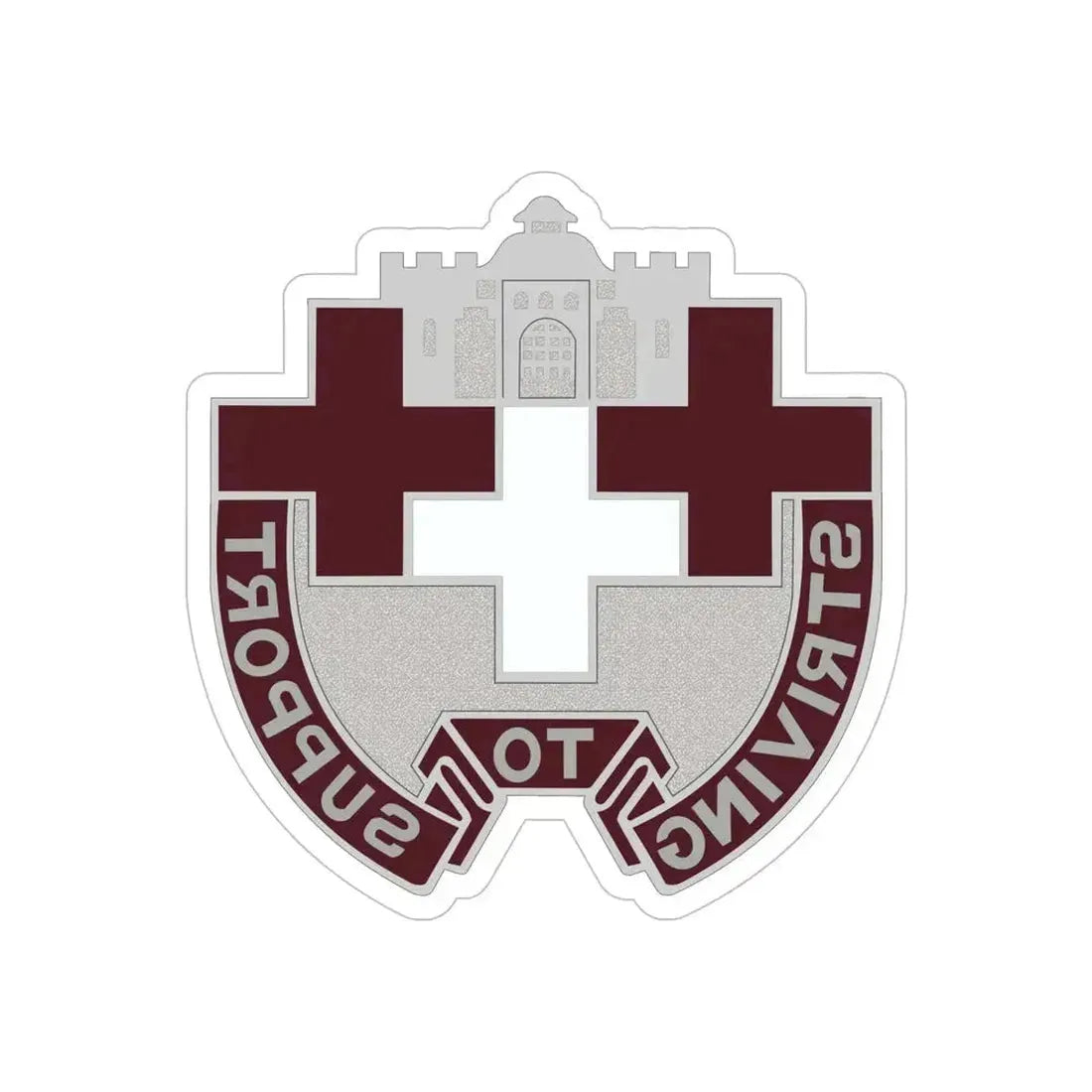 37 Medical Unit (U.S. Army) REVERSE PRINT Transparent Die-Cut STICKER 6 Inch Die-Cut Transparent - The Sticker Space