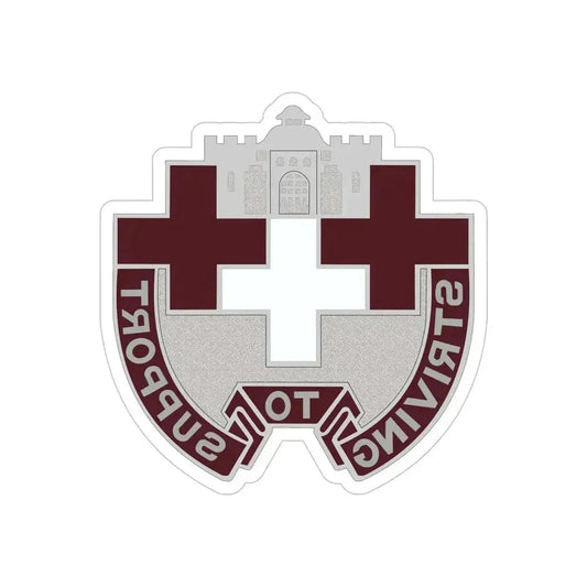 37 Medical Unit (U.S. Army) REVERSE PRINT Transparent Die-Cut STICKER 6 Inch Die-Cut Transparent - The Sticker Space