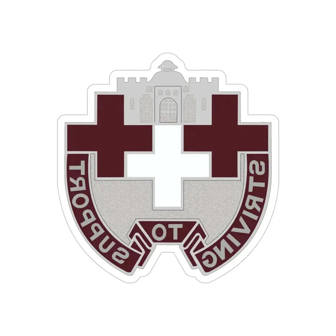 37 Medical Unit (U.S. Army) REVERSE PRINT Transparent Die-Cut STICKER - The Sticker Space