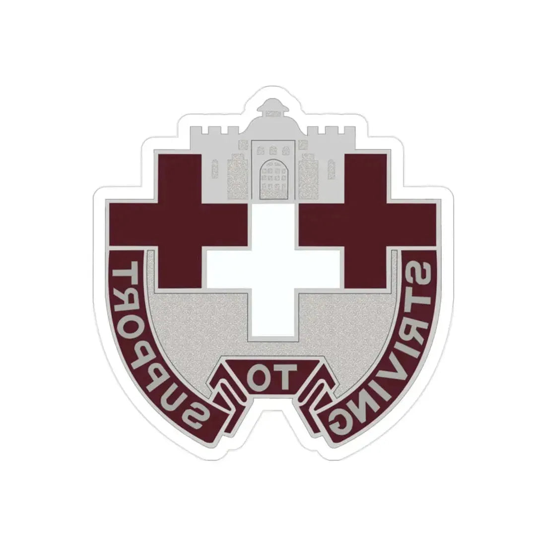 37 Medical Unit (U.S. Army) REVERSE PRINT Transparent Die-Cut STICKER - The Sticker Space