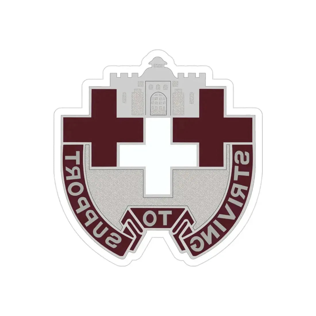 37 Medical Unit (U.S. Army) REVERSE PRINT Transparent Die-Cut STICKER - The Sticker Space