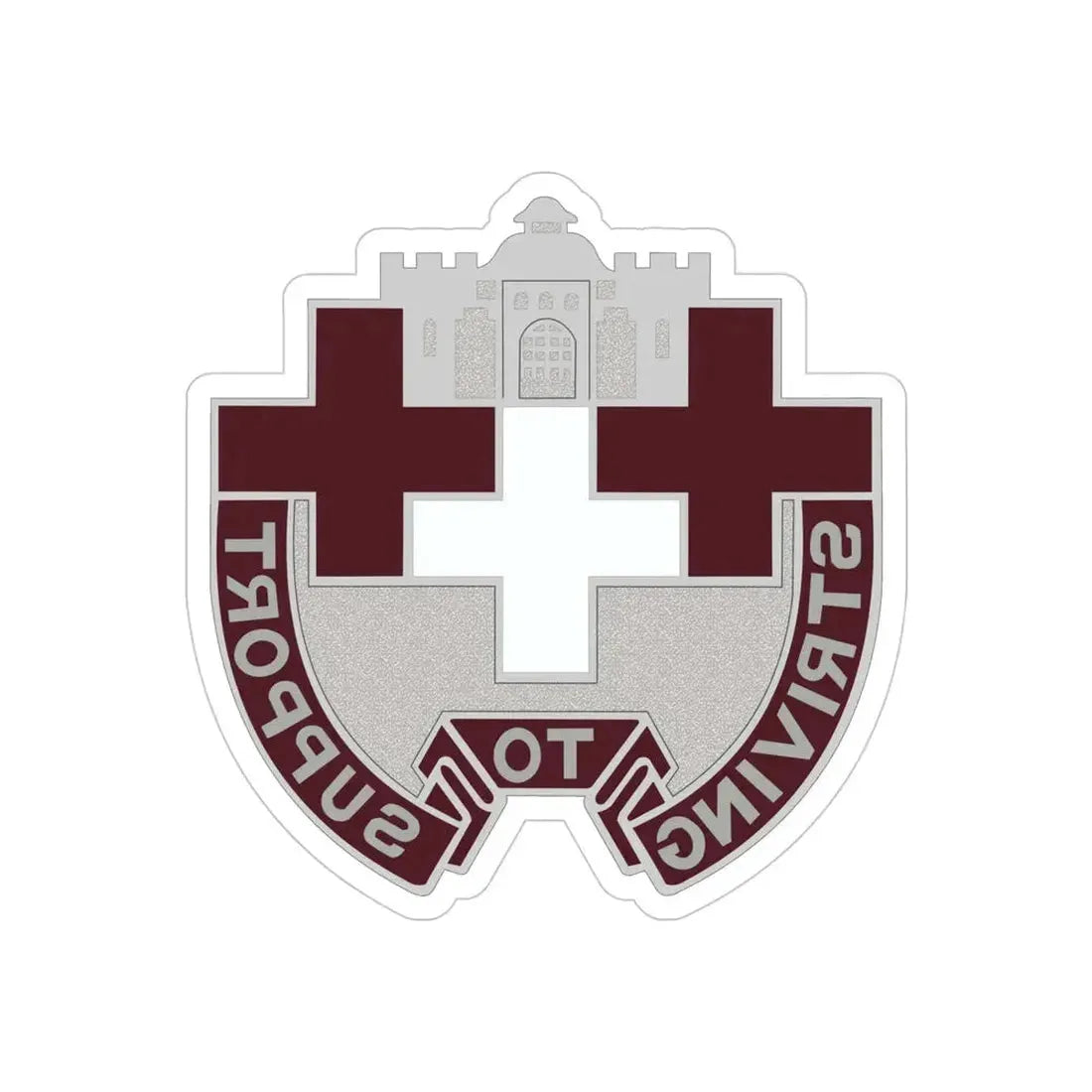 37 Medical Unit (U.S. Army) REVERSE PRINT Transparent Die-Cut STICKER - The Sticker Space