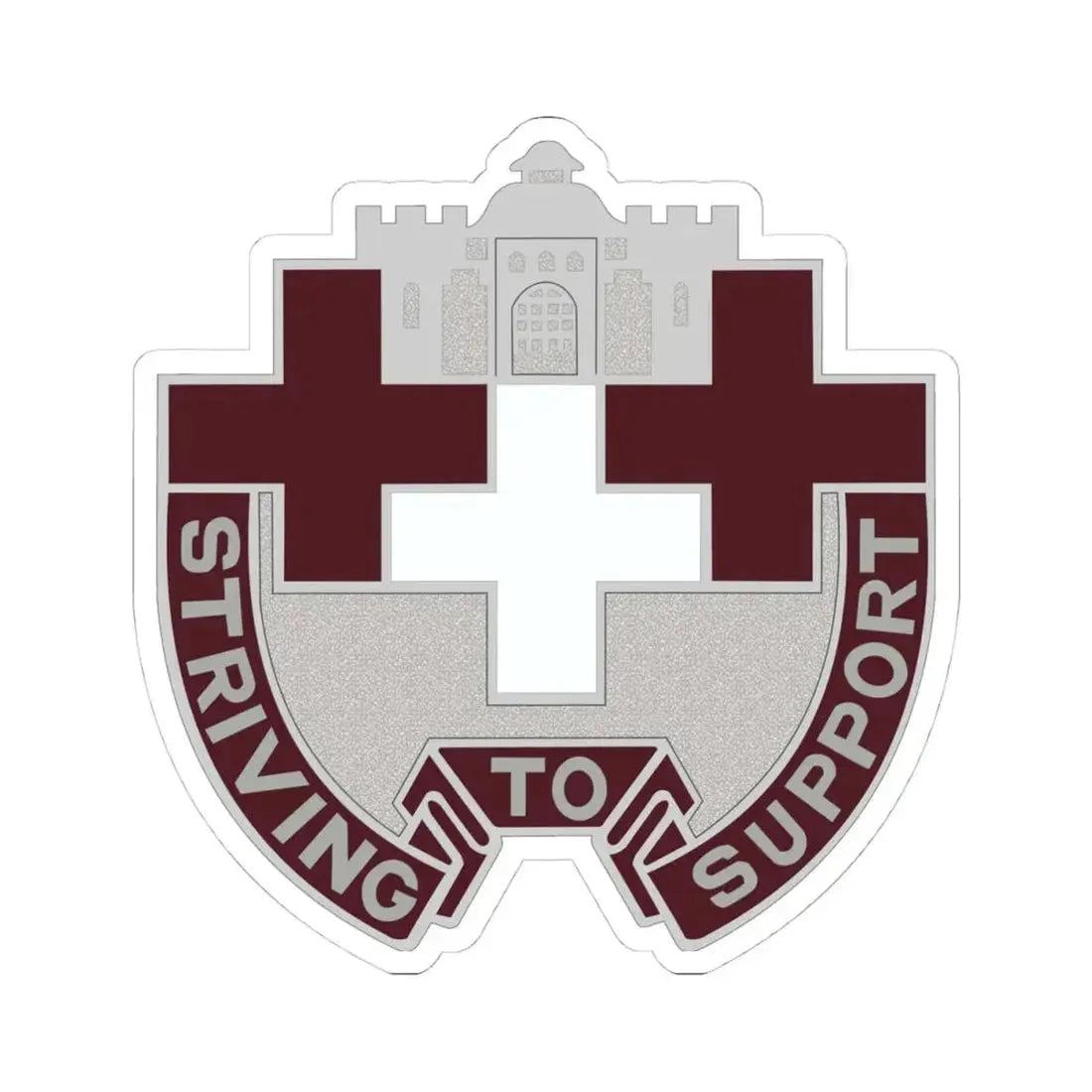 37 Medical Unit (U.S. Army) STICKER Vinyl Kiss-Cut Decal 4 Inch White - The Sticker Space