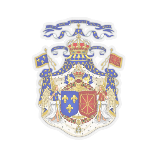 Grand Royal Coat of Arms of France & Navarre - STICKER Vinyl Kiss-Cut Decal