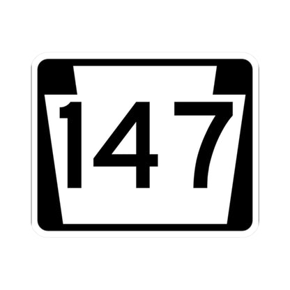 PA-147 (Pennsylvania) (Road Sign) STICKER Vinyl Kiss-Cut Decal