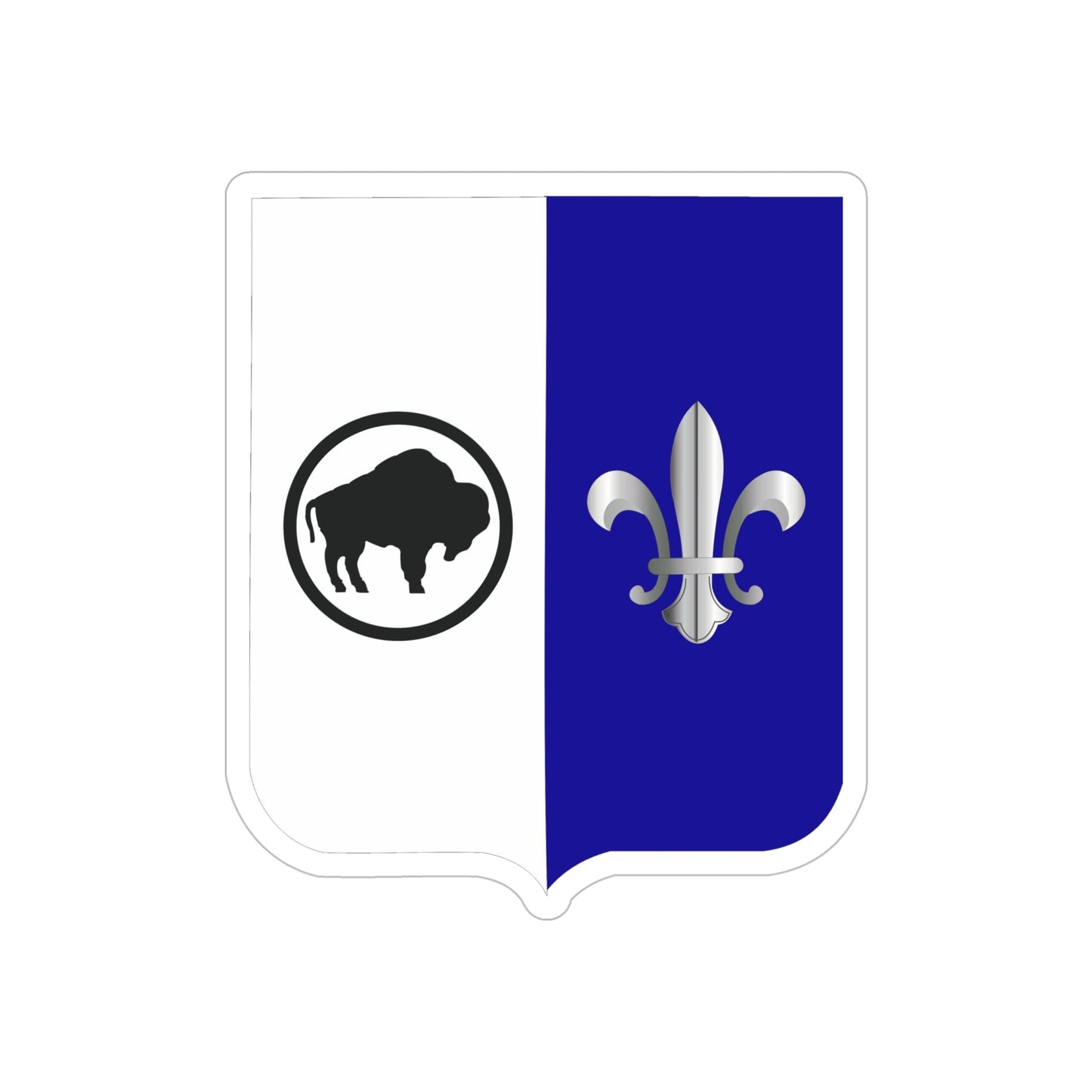 371 Infantry Battalion 2 (U.S. Army) REVERSE PRINT Transparent STICKER-6" × 6"-The Sticker Space