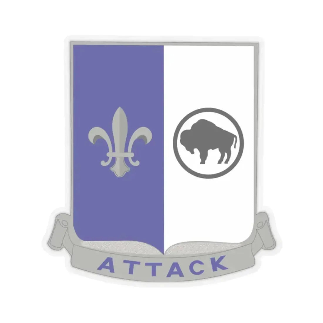 371 Infantry Battalion (U.S. Army) STICKER Vinyl Kiss-Cut Decal 2 Inch Transparent - The Sticker Space