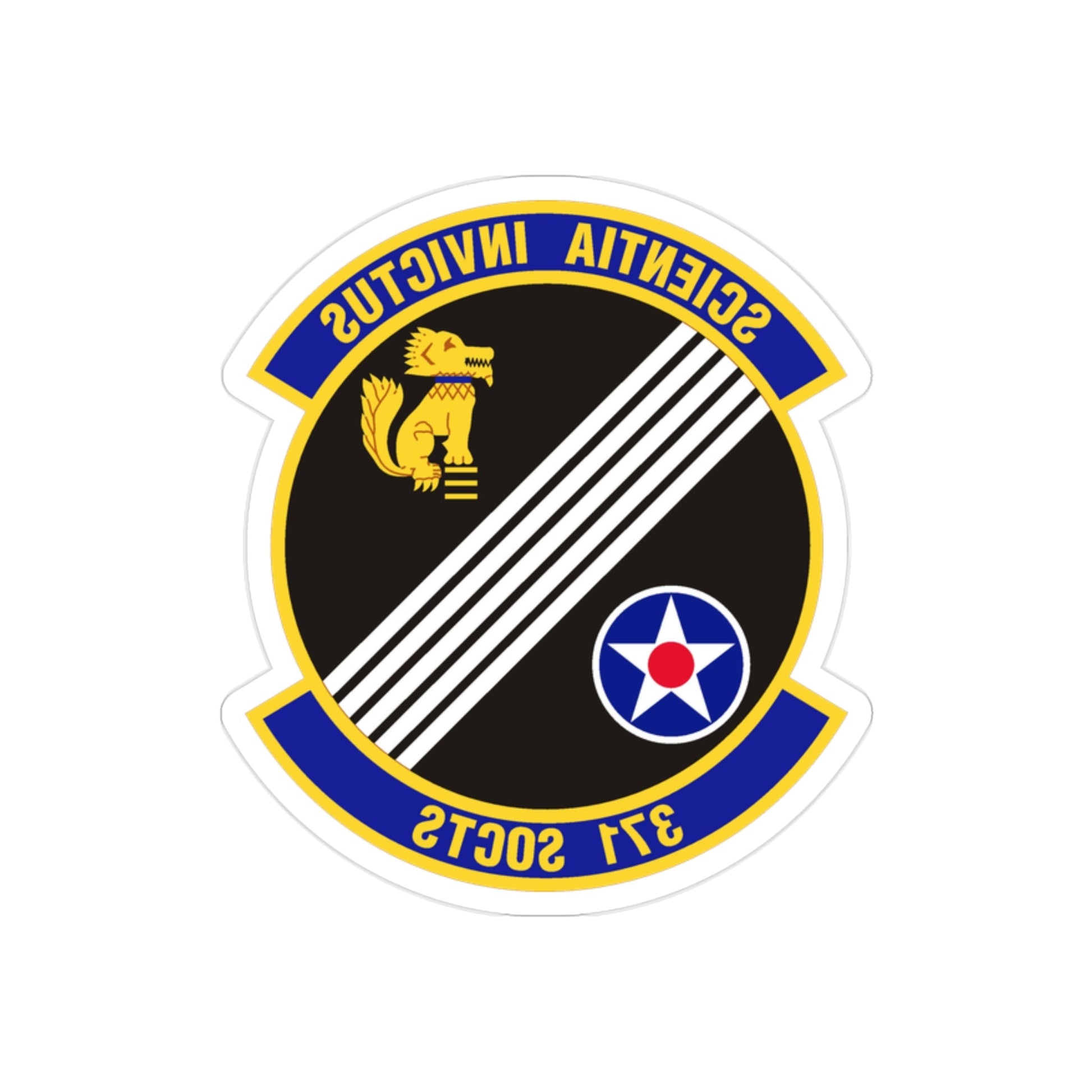 371 Special Operations Combat Training Squadron AFSOC (U.S. Air Force) REVERSE PRINT Transparent STICKER-2" × 2"-The Sticker Space