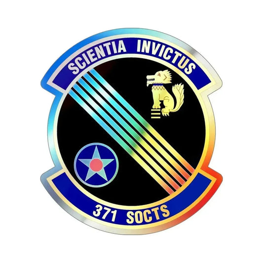 371 Special Operations Combat Training Squadron AFSOC (U.S. Air Force) Holographic STICKER Die-Cut Vinyl Decal 6 Inch Holographic - The Sticker Space