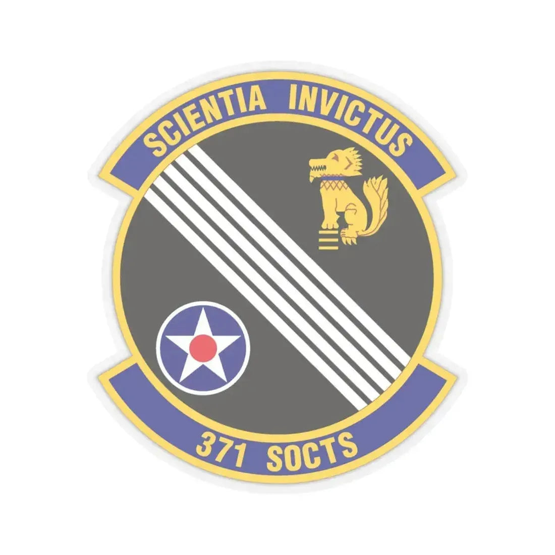 371 Special Operations Combat Training Squadron AFSOC (U.S. Air Force) STICKER Vinyl Kiss-Cut Decal 4 Inch Transparent - The Sticker Space