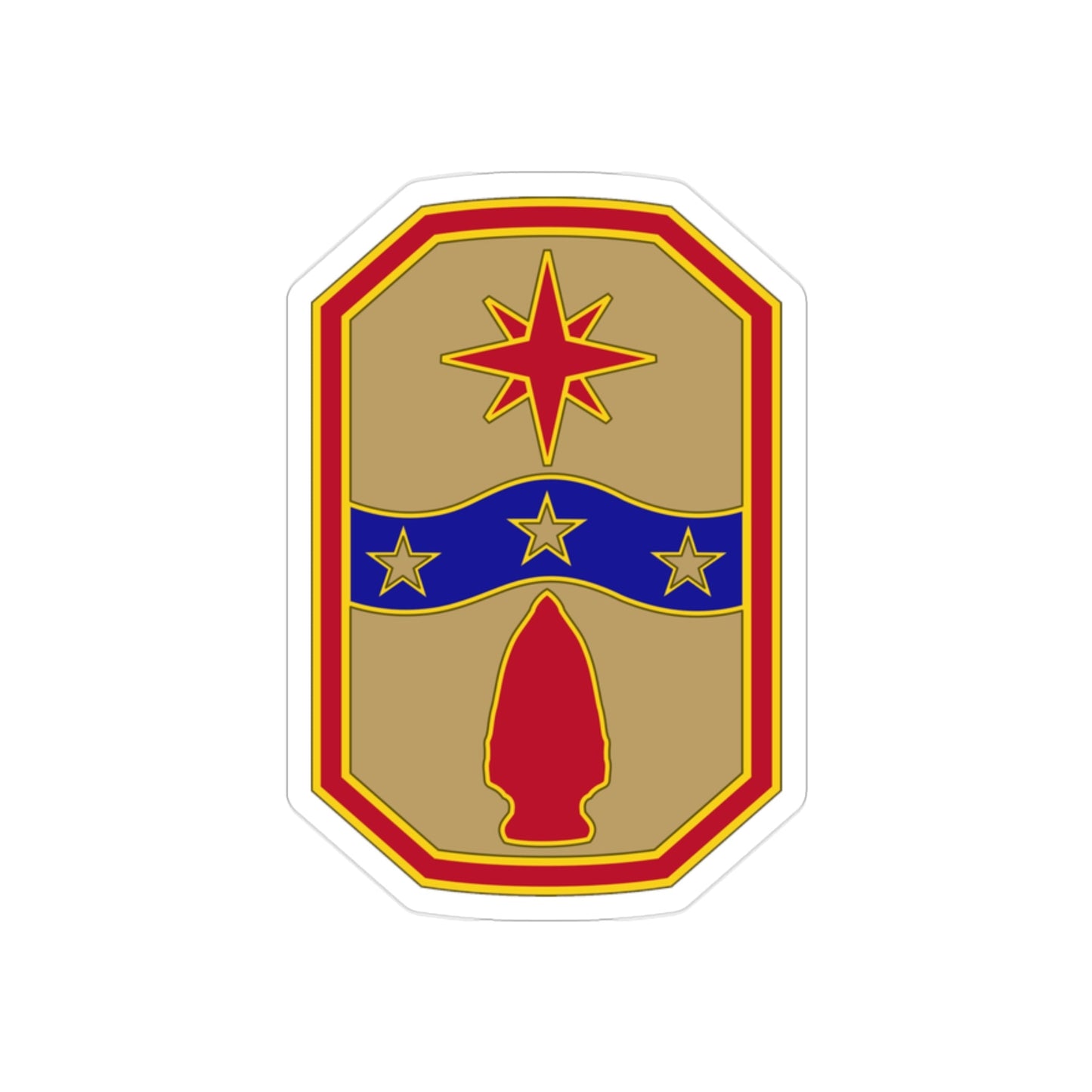 371 Sustainment Brigade (U.S. Army) REVERSE PRINT Transparent STICKER-2" × 2"-The Sticker Space