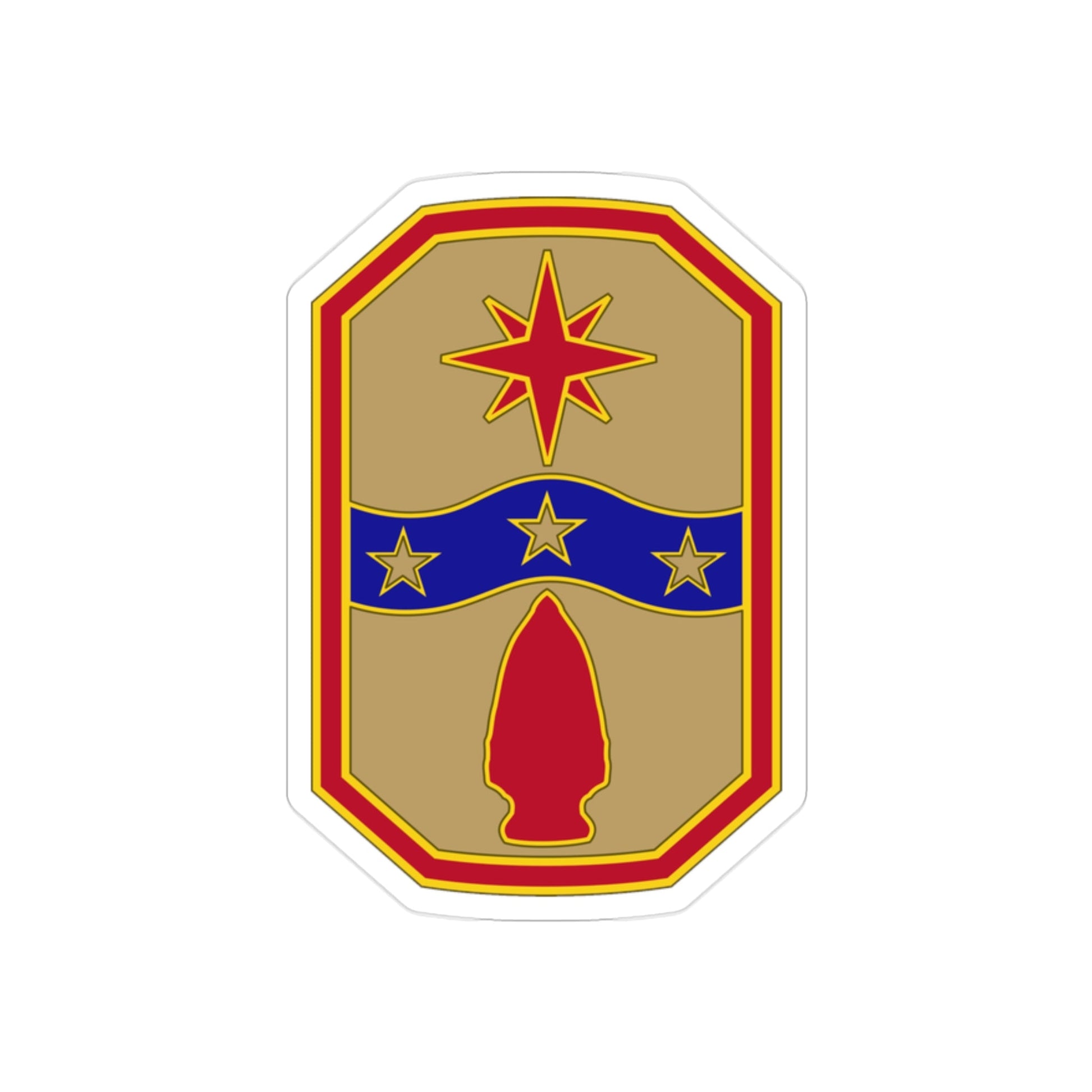 371 Sustainment Brigade (U.S. Army) REVERSE PRINT Transparent STICKER-2" × 2"-The Sticker Space