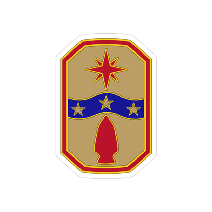 371 Sustainment Brigade (U.S. Army) REVERSE PRINT Transparent STICKER-2" × 2"-The Sticker Space