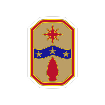 371 Sustainment Brigade (U.S. Army) REVERSE PRINT Transparent STICKER-3" × 3"-The Sticker Space