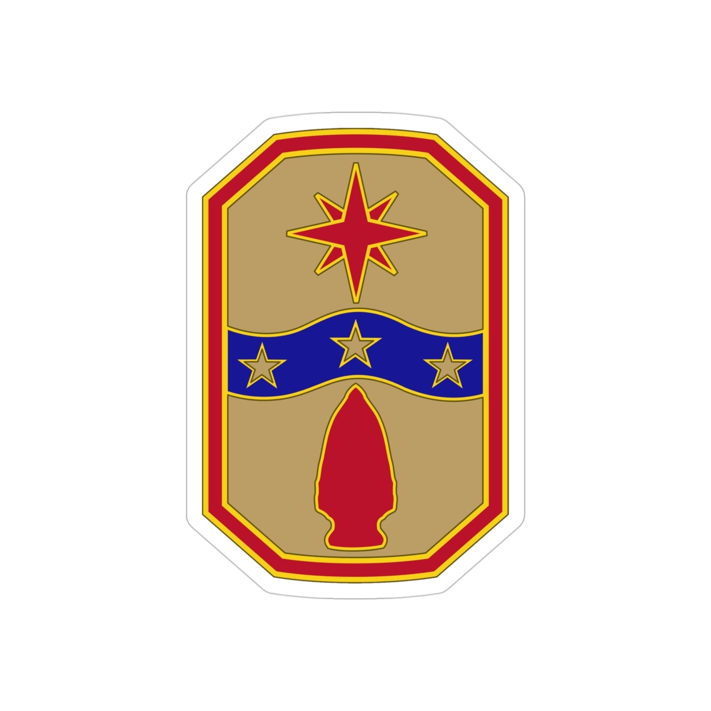 371 Sustainment Brigade (U.S. Army) REVERSE PRINT Transparent STICKER-4" × 4"-The Sticker Space