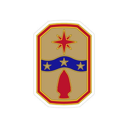 371 Sustainment Brigade (U.S. Army) REVERSE PRINT Transparent STICKER-4" × 4"-The Sticker Space