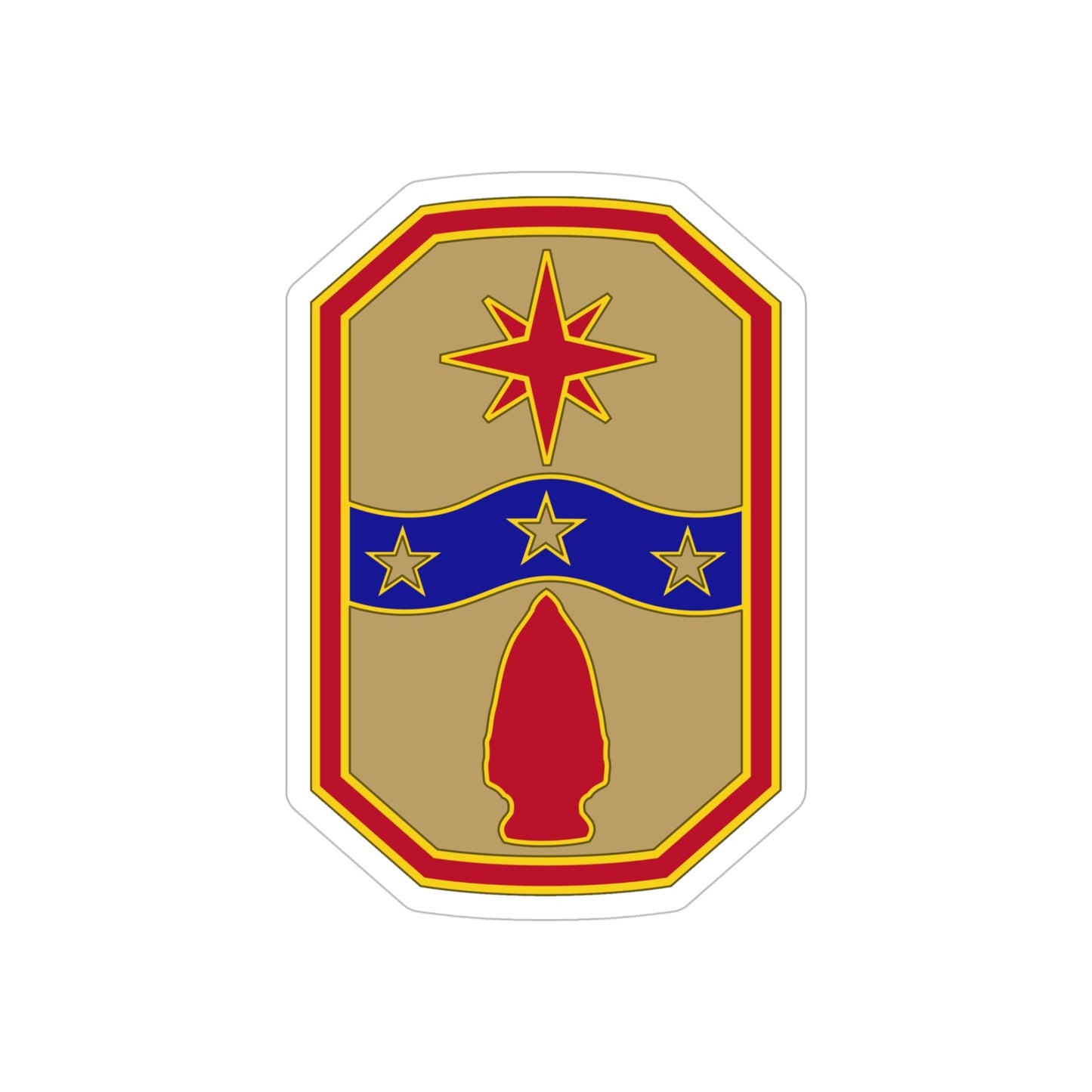 371 Sustainment Brigade (U.S. Army) REVERSE PRINT Transparent STICKER-5" × 5"-The Sticker Space