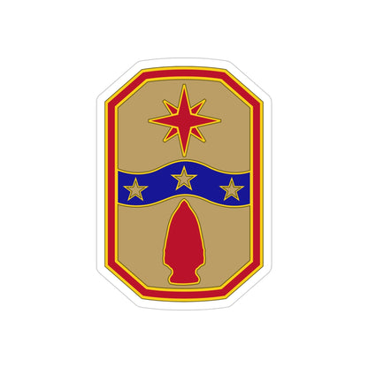 371 Sustainment Brigade (U.S. Army) REVERSE PRINT Transparent STICKER-5" × 5"-The Sticker Space