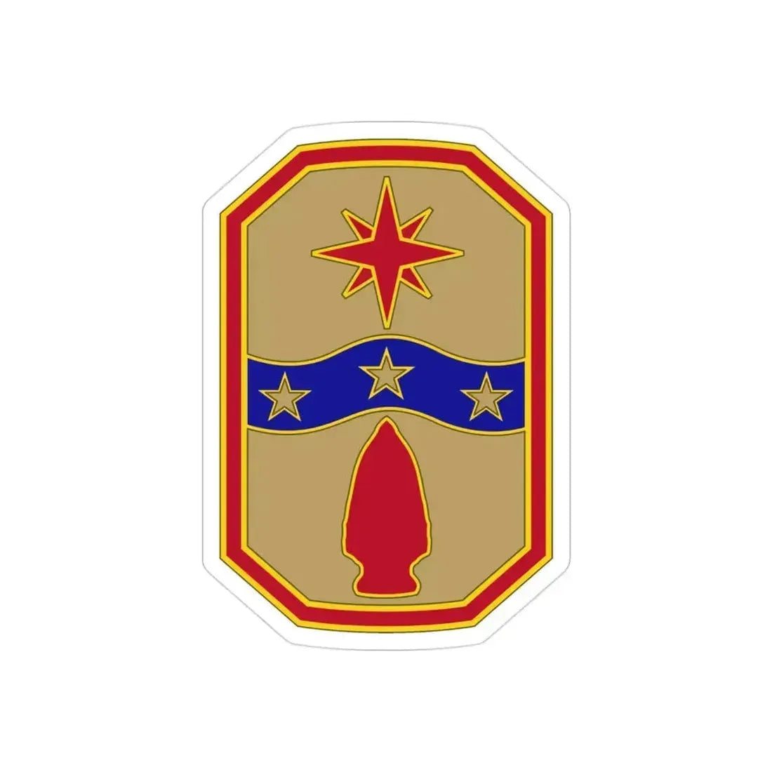 371 Sustainment Brigade (U.S. Army) REVERSE PRINT Transparent Die-Cut STICKER 3 Inch Die-Cut Transparent - The Sticker Space