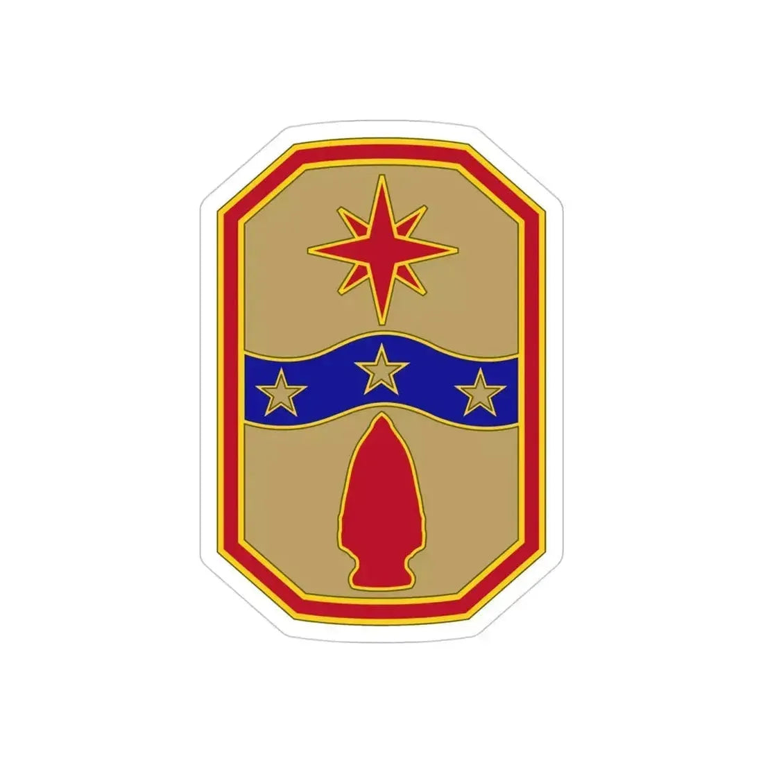 371 Sustainment Brigade (U.S. Army) REVERSE PRINT Transparent Die-Cut STICKER 4 Inch Die-Cut Transparent - The Sticker Space