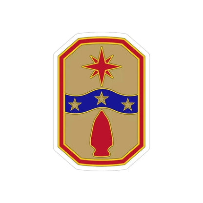371 Sustainment Brigade (U.S. Army) REVERSE PRINT Transparent Die-Cut STICKER 4 Inch Die-Cut Transparent - The Sticker Space