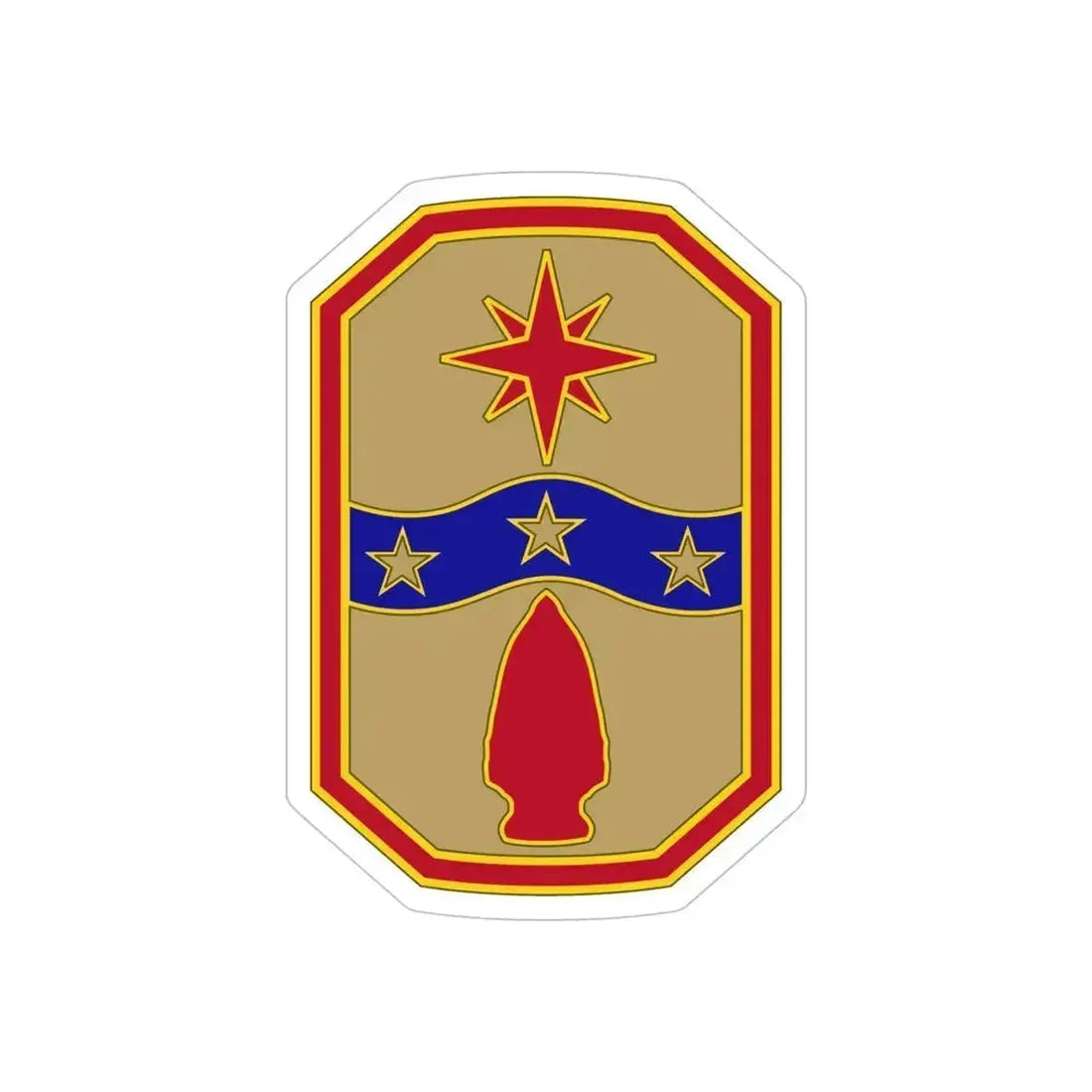 371 Sustainment Brigade (U.S. Army) REVERSE PRINT Transparent Die-Cut STICKER 5 Inch Die-Cut Transparent - The Sticker Space